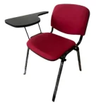 Chaise en tissu avec cache et tablette écritoire rotative en bois a0582